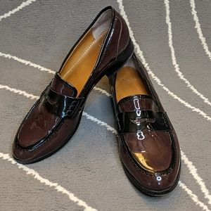 Franco Sarto Patent Leather Loafer Maroon 7.5